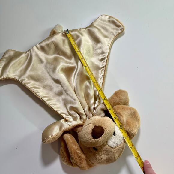 Baby Gund 16" Spunky Huggybuddy Puppy Dog Tan Lovey Security Blanket Plush Toy - Picture 7 of 7